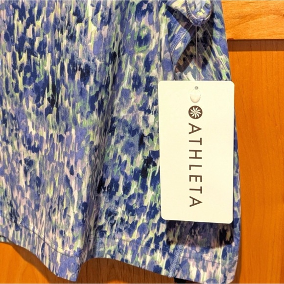 Athleta NWT Ultimate Muscle Tank Blue Watercolors Sz XL - Picture 4 of 6